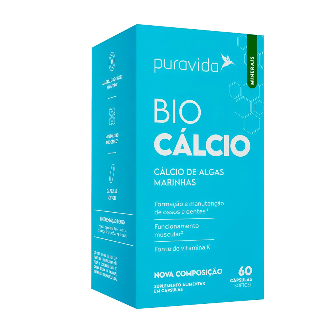 Bio Cálcio 60 Caps - Pura Vida