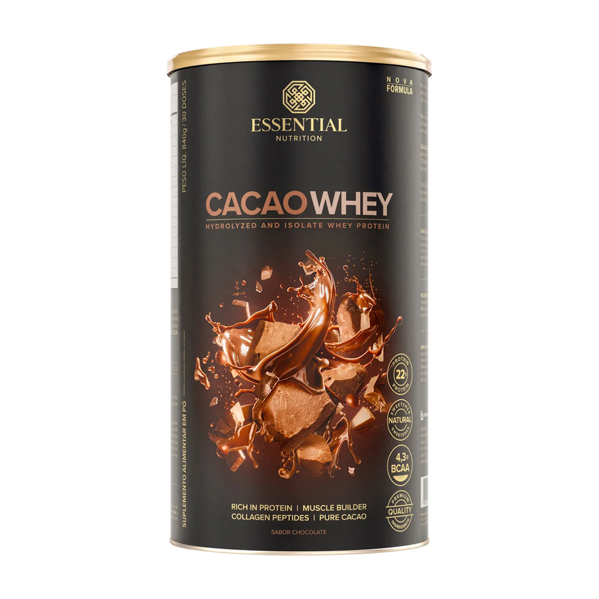 Cacao Whey 900g Whey Protein Isolado - Essential Nutrition