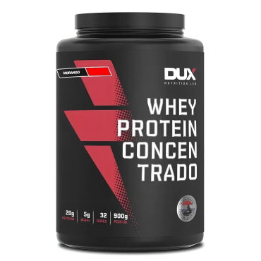 Whey Protein Concentrado Morango 900g - Dux Nutrition
